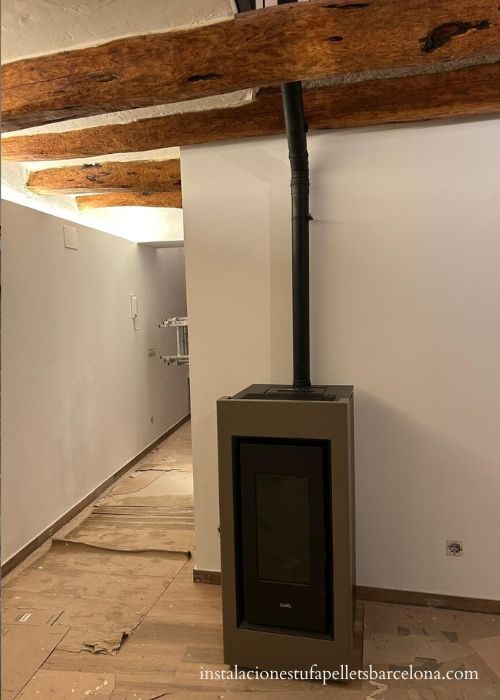 Hidroestufa pellets instalada en casa